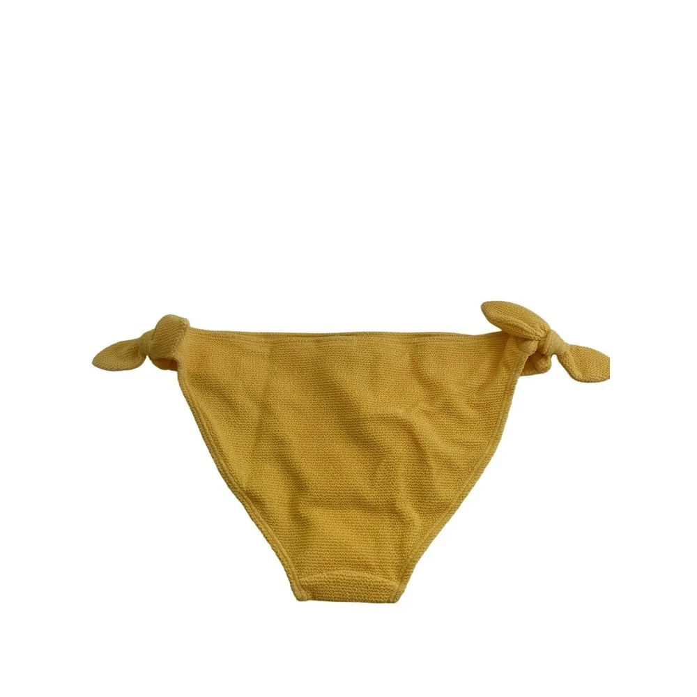 & Other Stories Yellow Textured Side Tie Bikini Bottoms US‎ 6 NEW